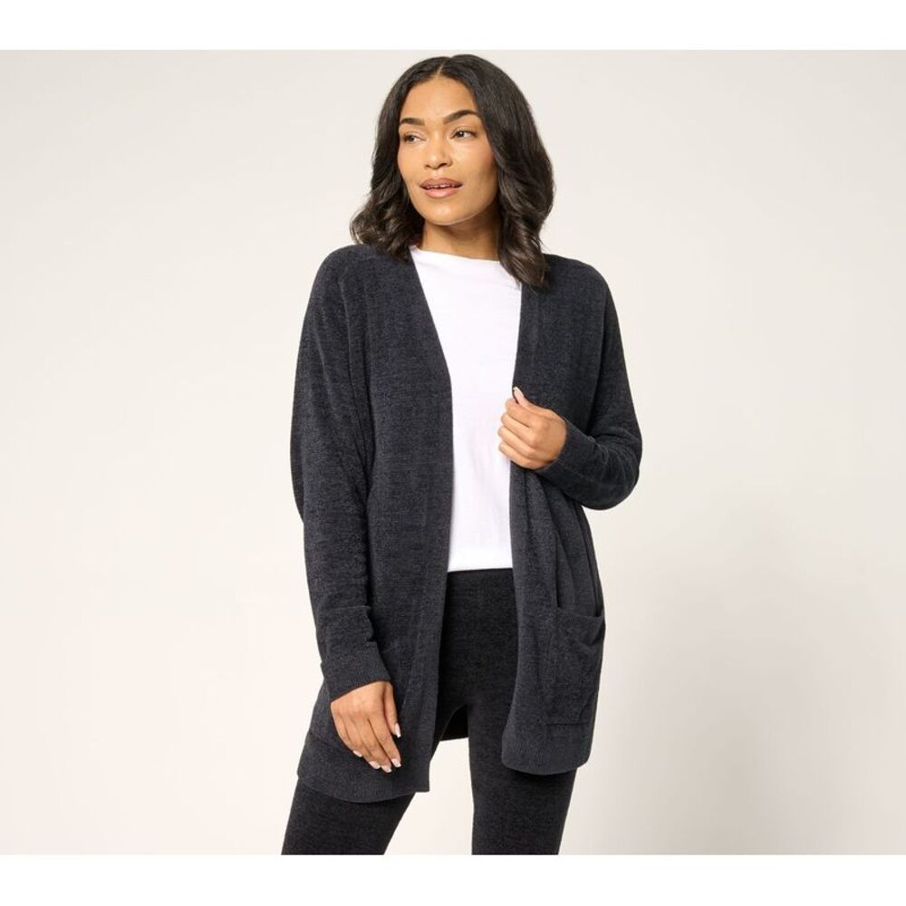 Barefoot Dreams Charcoal Open-Front Cozy Cardigan